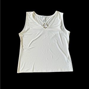 White‎ House Black Market Cream/off white Sleeveless Shirt. Medium